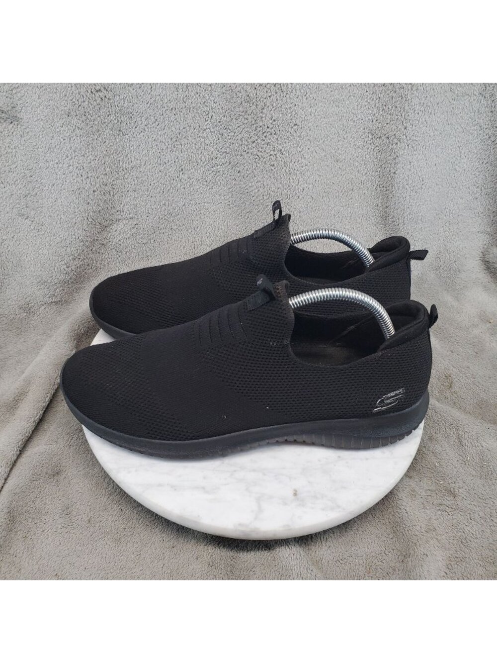 Skechers Shoes Womens Size 11 Black Textile Ultra Flex Slip On Sneakers *Read*